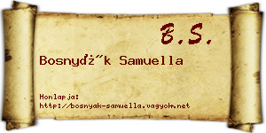 Bosnyák Samuella névjegykártya